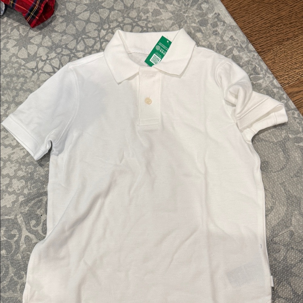 Boys 6/7 bundle - Crewcuts Classic long sleeve and a kids gap NWWhite Polo Shirt